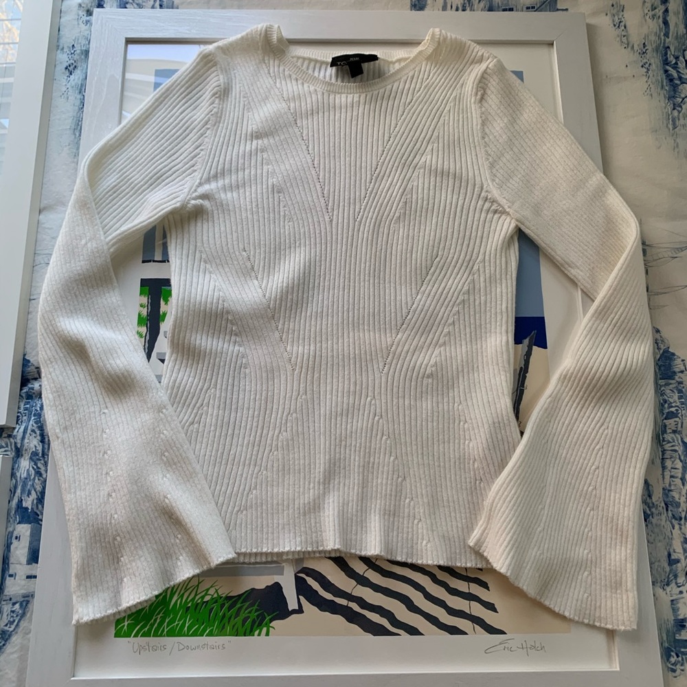 Cute 70s white shirt - form flattering